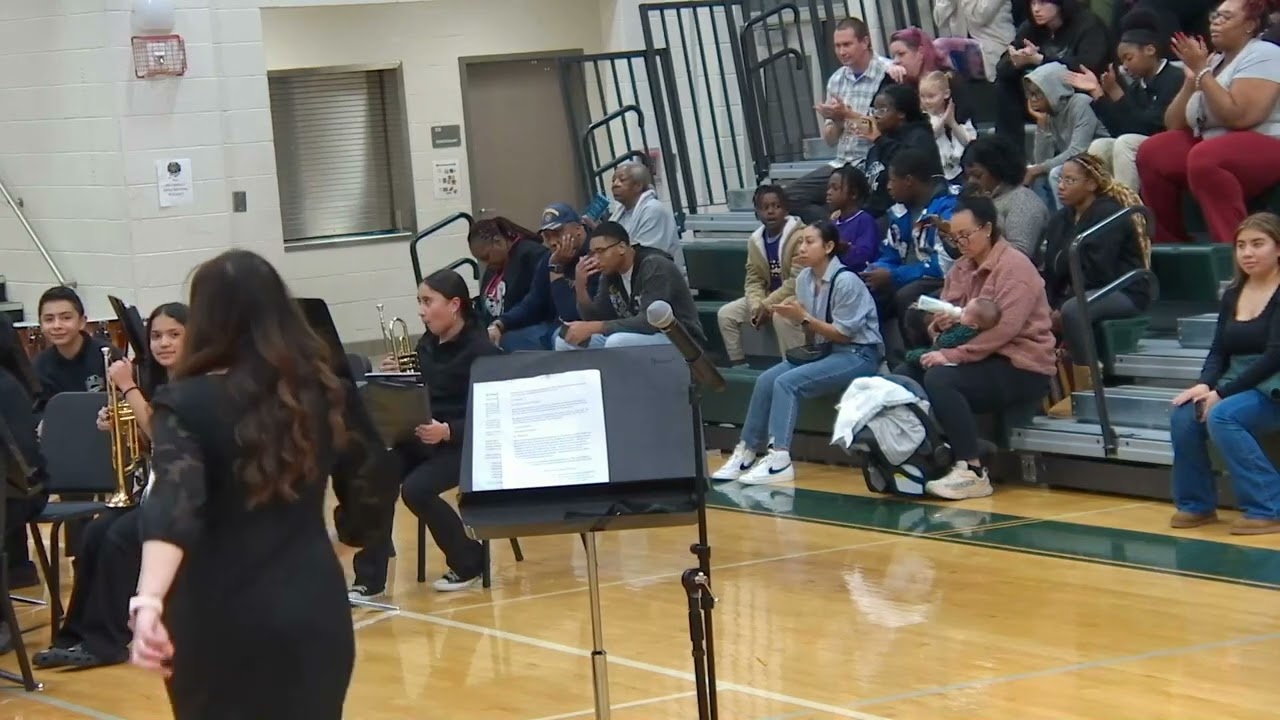 Concert-stage still from Coile Middle Holiday Concert 2024