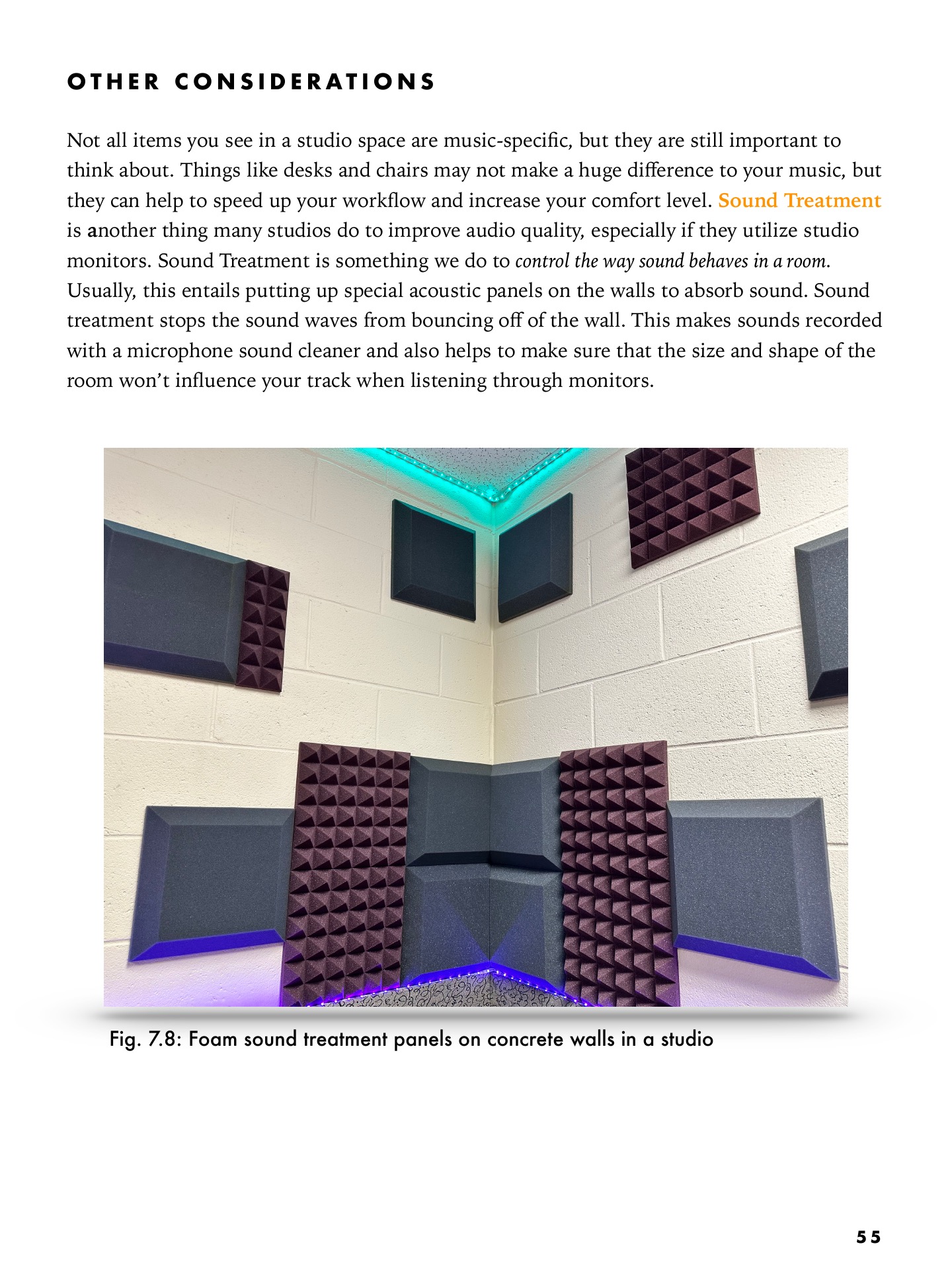 Music Tech Made Simple curriculum page 55, studio sound-treatment lesson
